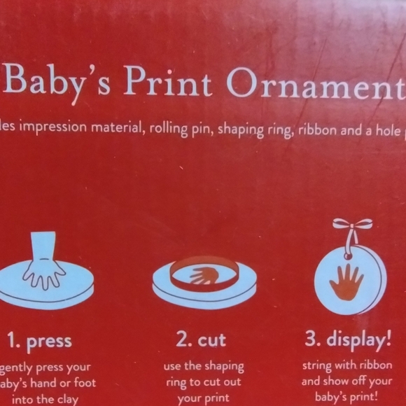 Baby Handprint Ornament Kits, four in all. - Picture 2 of 4